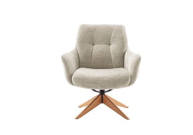 Lounge Sessel Assento C mit Armlehne Strukturgewebe creme
