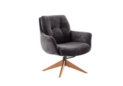 Lounge Sessel Assento C mit Armlehne Strukturgewebe anthrazit