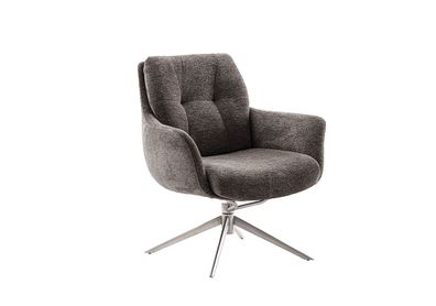 Lounge Sessel Assento C mit Armlehne Strukturgewebe cappuccino