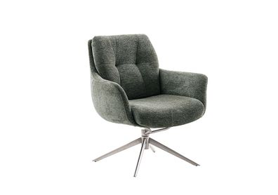Lounge Sessel Assento C mit Armlehne Strukturgewebe olive