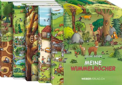 Meine Wimmelbücher | 5er-Set mit Schuber | Celine Geser | Buch | 16 S. | Deutsch