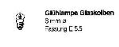 Schneider Z-H0 3030 Glühlampe Glaskolben E5,5 Kugel 6mm hell 19V - Ersatzteil