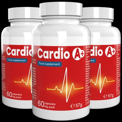Cardio A+ - 180 Kapseln (3 x 60 Kapseln) - 3er Pack