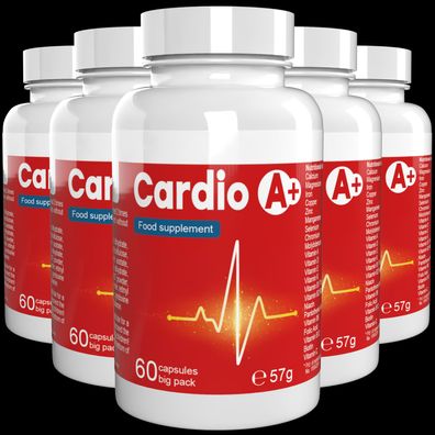 Cardio A+ - 300 Kapseln (5 x 60 Kapseln) - 5er Pack