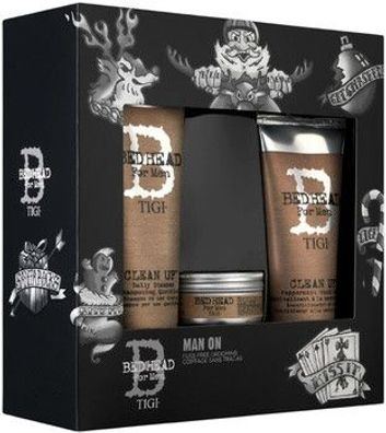Tigi Bed Head Man On Shampoo 250 ml + Conditioner 200 ml + Workable Wax 85g