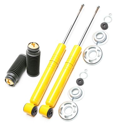 2 SPORT-STOßDÄMPFER + Staubschutz HINTEN - VW POLO 6N, GOLF 1 + 2, GOLF 3 SYNCRO