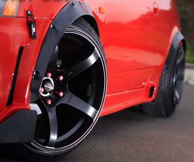 felgen tuning Radlauf Kotflügel Verbreiterung Schwarz ABS für Ford Sierra Kombi