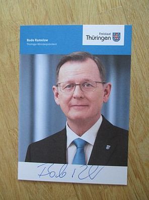 Ministerpräsident Thüringen Die Linke Bodo Ramelow - handsigniertes Autogramm!!!