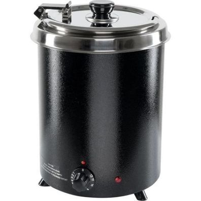 Gastro Suppentopf – 5,7L Fassungsvermögen, schwarz, mit Temperaturregelung