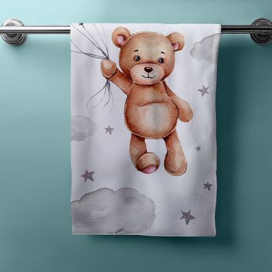Duschtuch Strandtuch Badetuch Teddy mit Ballon 70 x 140 cm