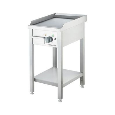 Stalgast Elektro-Griddleplatte Als Standgerät - Glatt, Unterbau Offen, 400 X 700