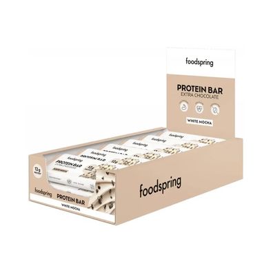 foodspring Protein Bar Extra Chocolate (12x45g) White Mocha