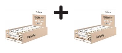 2 x foodspring Protein Bar Extra Chocolate (12x45g) White Mocha