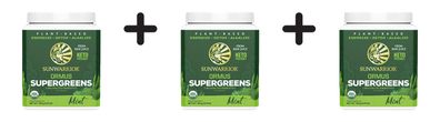 3 x Sunwarrior Ormus Super Greens Organic (450g) Mint