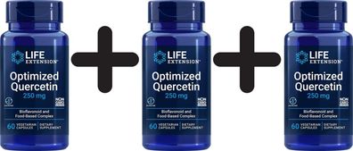 3 x Life Extension Optimized Quercetin, 250mg - 60 vcaps