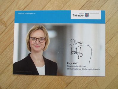 Thüringen Ministerin BSW Katja Wolf - handsigniertes Autogramm!!!