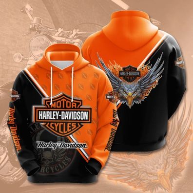 3D Motorrad Harley Herren Sweatshirt Hoodie Kapuzenpullover Hoody