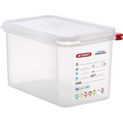 Stalgast Araven Gastronormbehälter Mit Deckel, Polypropylen, Gn 14 (150 mm)