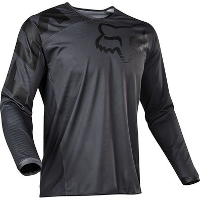 Herren Radsport Sweatshirt Fox Trikot Freizeit Pullover Grey-Schwarz