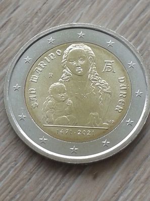 Original 2 euro 2021 San Marino 550. Geburtstag Albrecht Dürer lose OHNE Folder
