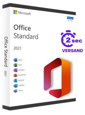 Microsoft Office 2021 Standard - Key per Email - 3 Sekunden SOFORTversand