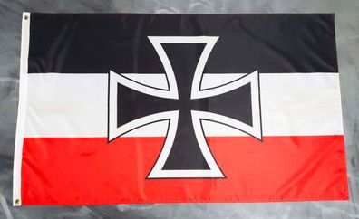 Fahne Flagge Deutsches Reich - Gösch 1871 bis 1919 - 90 x 150 cm