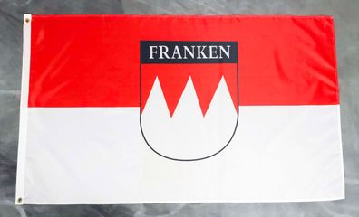 Fahne Flagge Franken mit Schrift - 90 x 150 cm