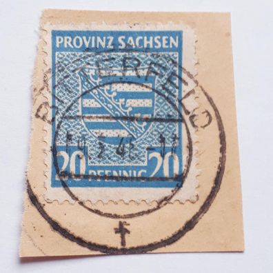 SBZ Ostsachsen Provinz Sachsen 1945 Briefausschnitt Mi. Nr.81 x