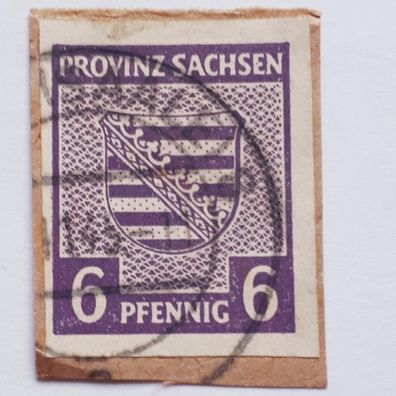 SBZ Ostsachsen Provinz Sachsen 1945 Briefausschnitt Mi. Nr.69x Aa Postmeistertrennung