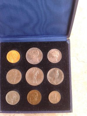KMS 1939 Vatikan mit 100 Lire Gold 1939 Papst Pius XII. in seltener Schatulle