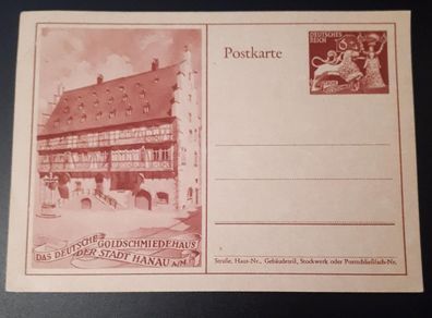 Postkarte Deutsches Reich Das deutsche Goldschmiedehaus der Stadt Hanau
