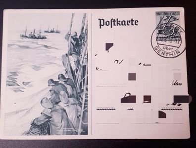 Postkarte Deutsches Reich Winterhilfswerk 6 Pfennig gelaufen