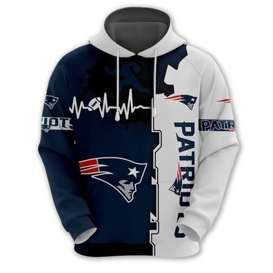 Fußball Herren Sweatshirt England Patriots Trefferfarbe Hoodie Kapuzenpullover