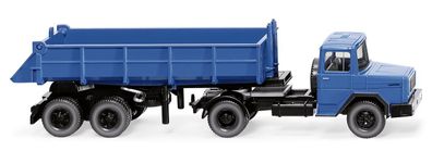 Wiking H0 1/87 067706 Hinterkippersattelzug (Magirus Deutz) - brillantblau - OVP NEU