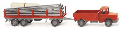 Wiking H0 1/87 039206 Magirus Deutz Gerüstbau Hängerzug - OVP NEU