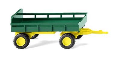 Wiking H0 1/87 086904 Landwirtschaftlicher Anhänger - grün gelb - OVP NEU