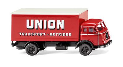 Wiking H0 1/87 042502 Henschel Koffer-Lkw "Union Transport" - OVP NEU