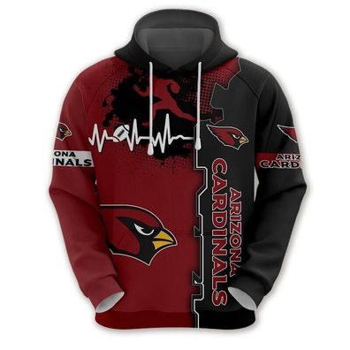 Fußball Herren Sweatshirt Arizona Cardinals Trefferfarbe Hoodie Kapuzenpullover
