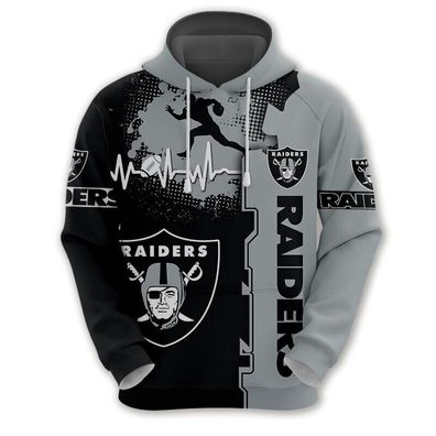 Fußball Herren Sweatshirt Las Vegas Raiders Trefferfarbe Hoodie Kapuzenpullover