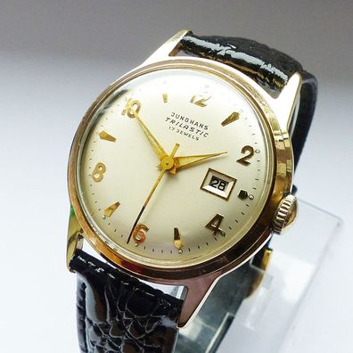 Schöne Junghans Classic Trilastic Calendar 17Jewels Herren Vintage Armbanduhr