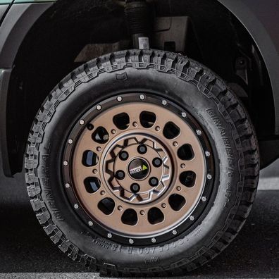 für Sprinter 907 Twin Monotube AT3 Felgen 18 Zoll 8.5x18 terra mit Anfahrschutzring