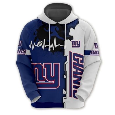 Fußball Herren Sweatshirt New York Giants Trefferfarbe Hoodie Kapuzenpullover