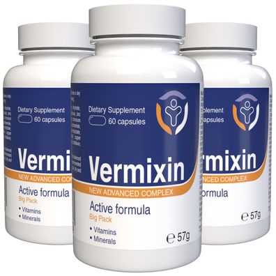 Vermixin - 180 Kapseln (3 x 60 Kapseln) - 3er Pack