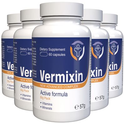 Vermixin - 300 Kapseln (5 x 60 Kapseln) - 5er Pack