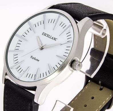 Herrenuhr Excellanc XXL siber weiß 45mm