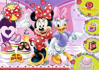 Disneys Minnie und Daisy - Glitzerpuzzle