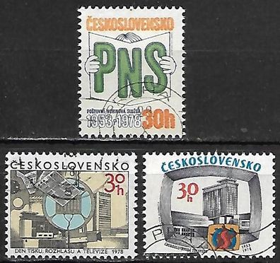 Tschechoslowakei gestempelt Michel Nummer 2466-2468