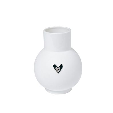 Blumenvase Kugelvase Herz Silber – Räder Design