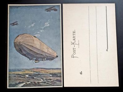 Postkarte Motiv Zeppelin ungelaufen