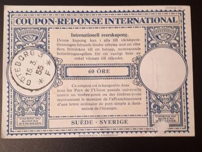 IAS Internationaler Antwortschein Coupon-Reponse International Schweden Göteborg 1955